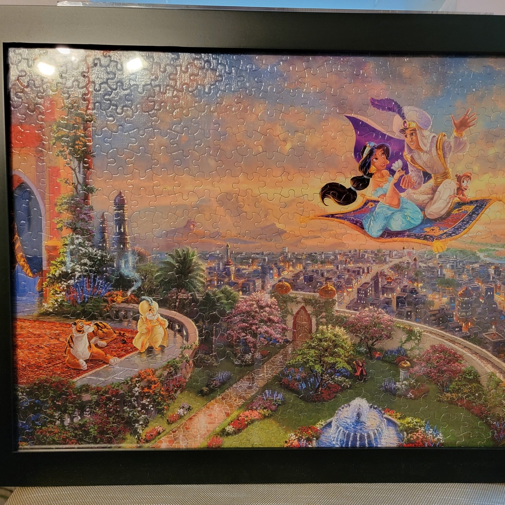 Thomas Kinkade Aladdin Puzzle Art with Purple and Blue Hues